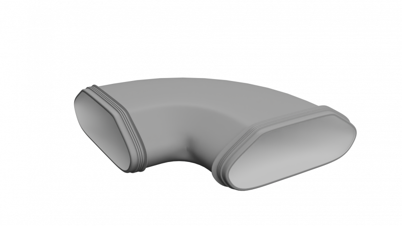 Отвод 90° горизонтальный Flexag PP/FL-AT90 для FL-AT