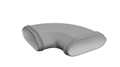 Отвод 90° горизонтальный Flexag PP/FL-AT90 для FL-AT