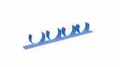 Планка пластиковых крепежных клипс Flexag PS90x4-B