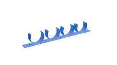 Планка пластиковых крепежных клипс Flexag PS90x4-B