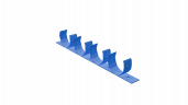 Планка пластиковых крепежных клипс Flexag PS90x4-B
